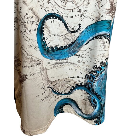 Chaos Monkey Octopus and map print tank size XL - Picture 3 of 11